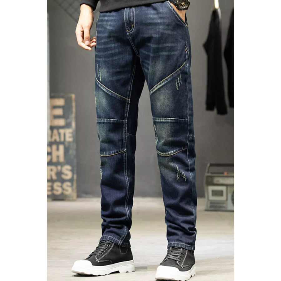 Men’s Slim Fit Straight Leg Jeans Dark / 28 Apparel and Accessories