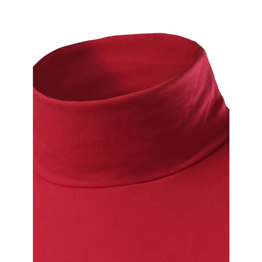 Men’s Slim Fit Turtleneck Long Sleeve T-Shirt Apparel and Accessories