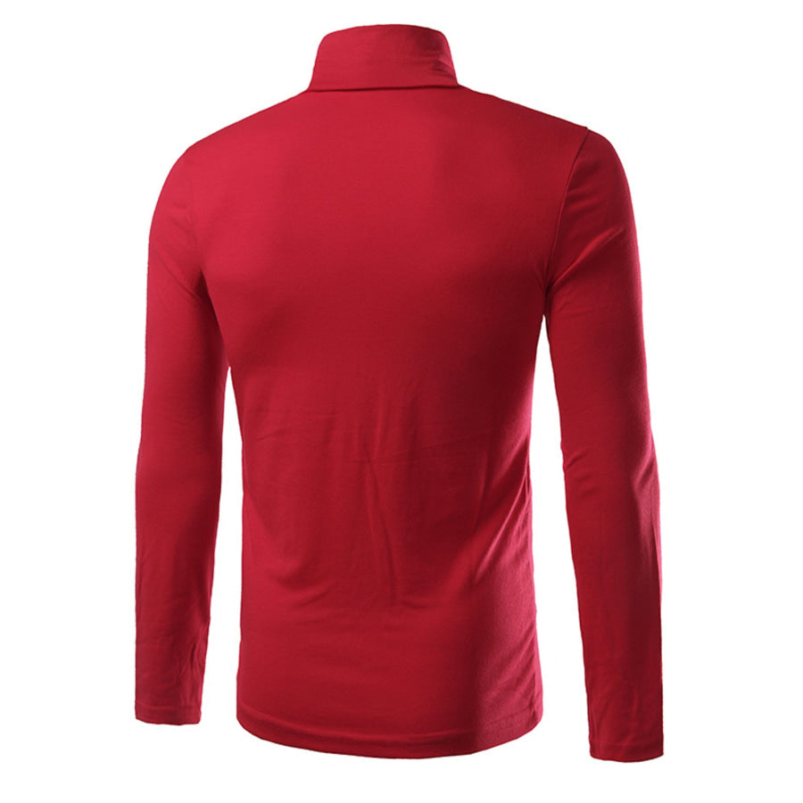 Men’s Slim Fit Turtleneck Long Sleeve T-Shirt Apparel and Accessories