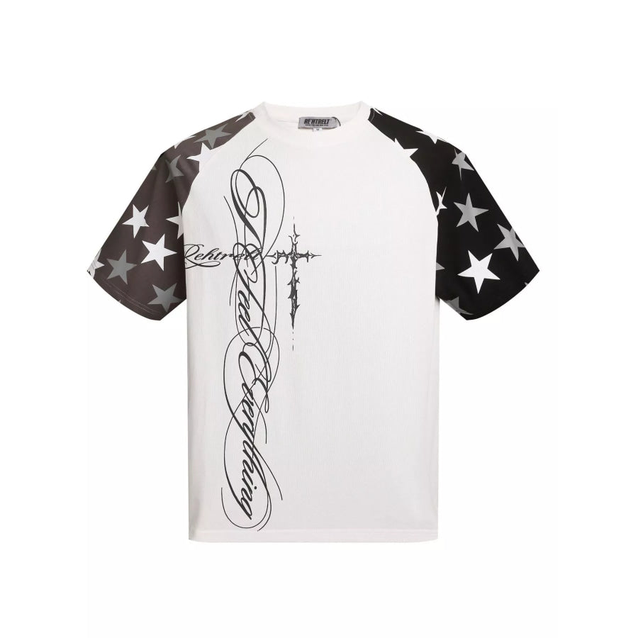 Men’s Star Raglan Sleeve T-Shirt White / M Apparel and Accessories