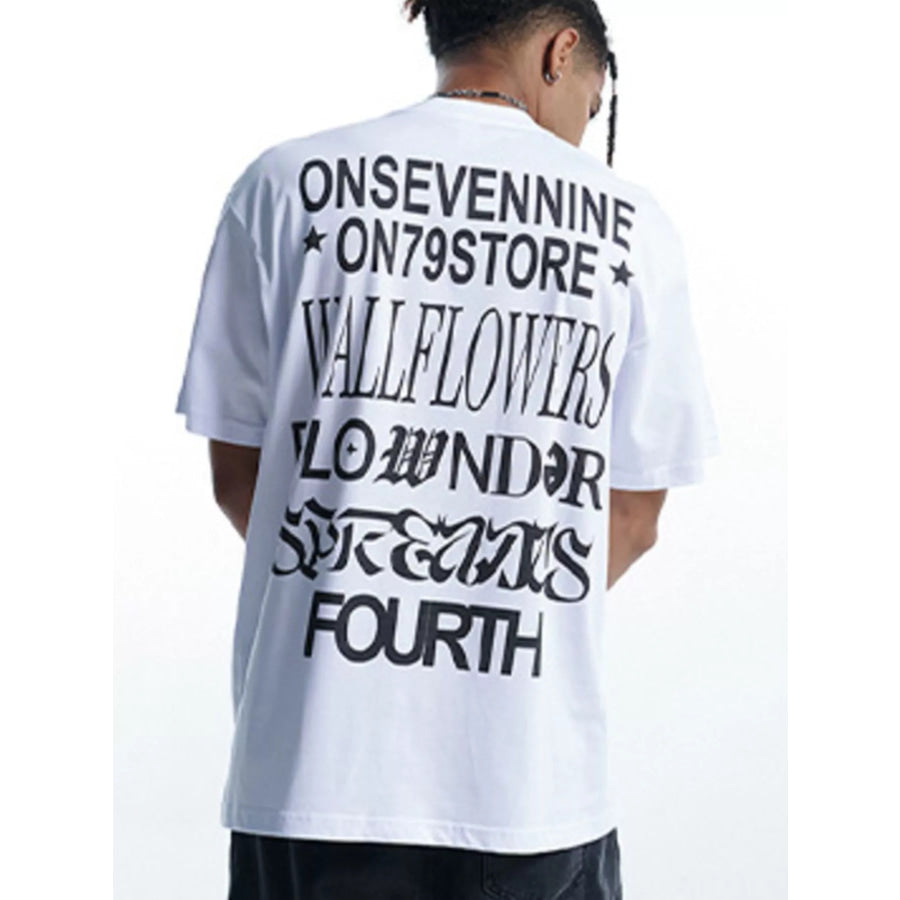 Men’s Star Round Neck Relaxed Fit T-Shirt Apparel and Accessories