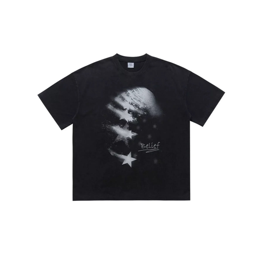 Men’s Star Round Neck T-Shirt Apparel and Accessories