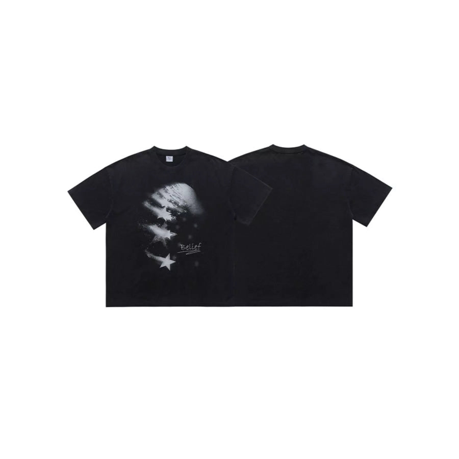 Men’s Star Round Neck T-Shirt Apparel and Accessories