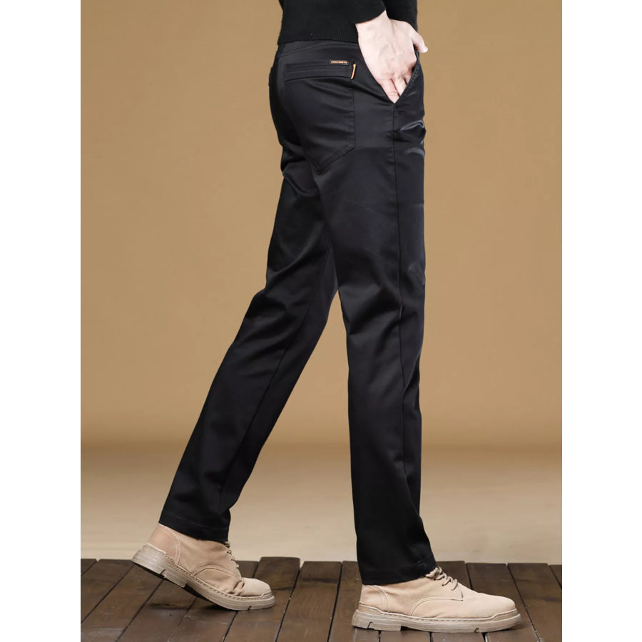 Men’s Stretch Fit Casual Pants Black / 28 Apparel and Accessories