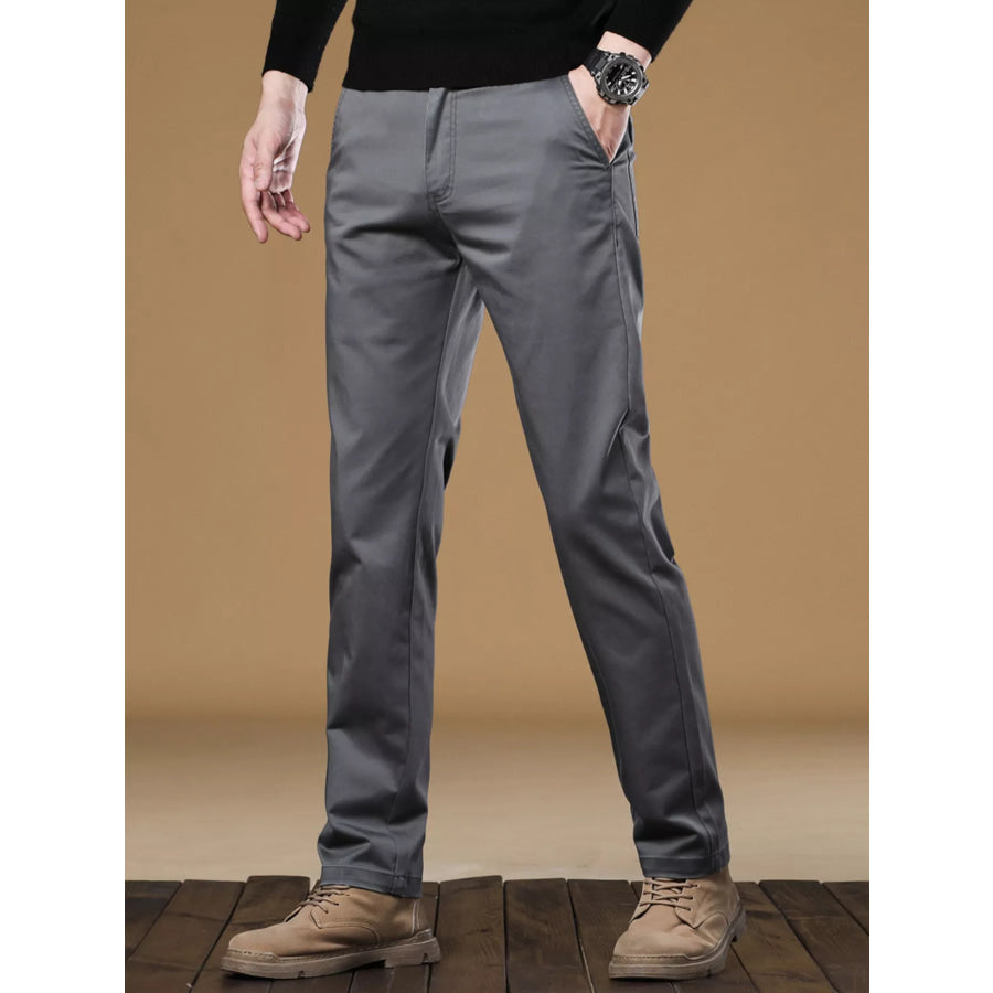 Men’s Stretch Fit Casual Pants Dark Gray / 28 Apparel and Accessories
