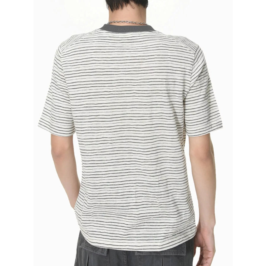 Men’s Striped Crew Neck T-Shirt