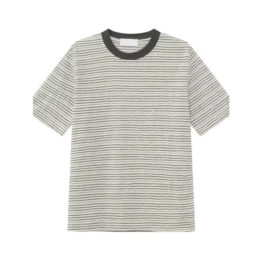 Men’s Striped Crew Neck T-Shirt White / M