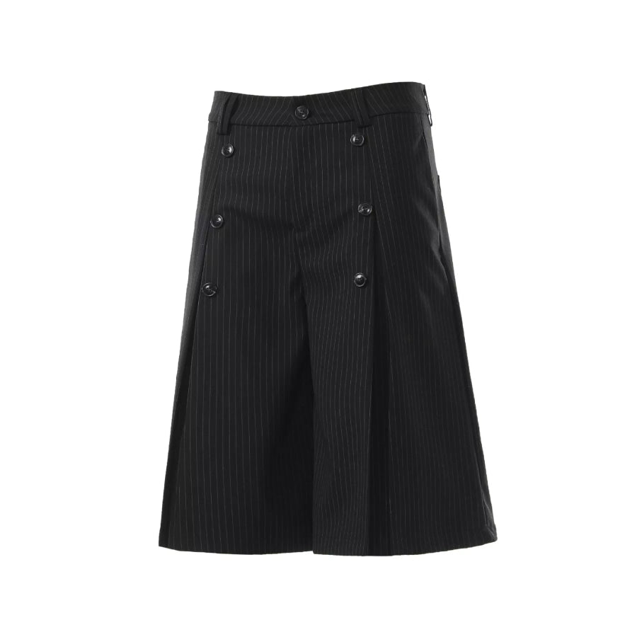 Men’s Striped Loose Fit Capris Black / S Apparel and Accessories