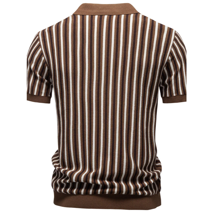 Men’s Striped Short Sleeve Polo Apparel and Accessories