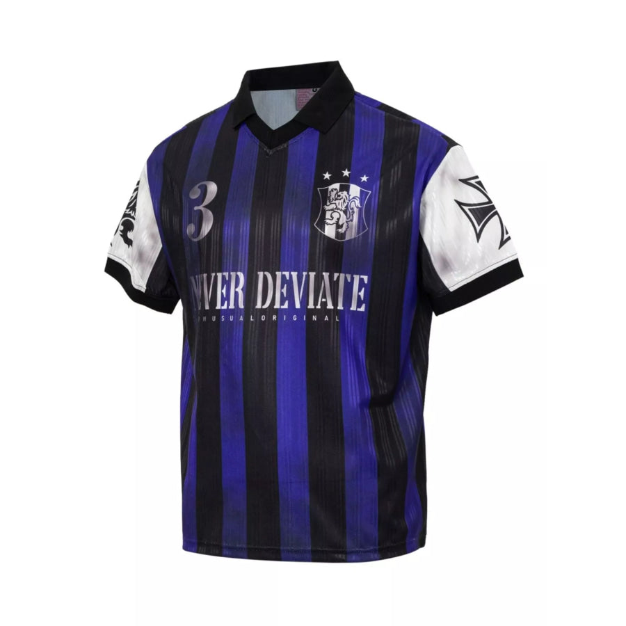 Men’s Striped Soccer Jersey T-Shirt Royal Blue / S Apparel and Accessories
