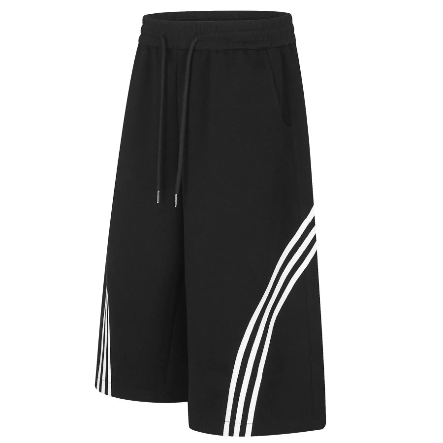 Men’s Striped Wide-Leg Cropped Pants Apparel and Accessories