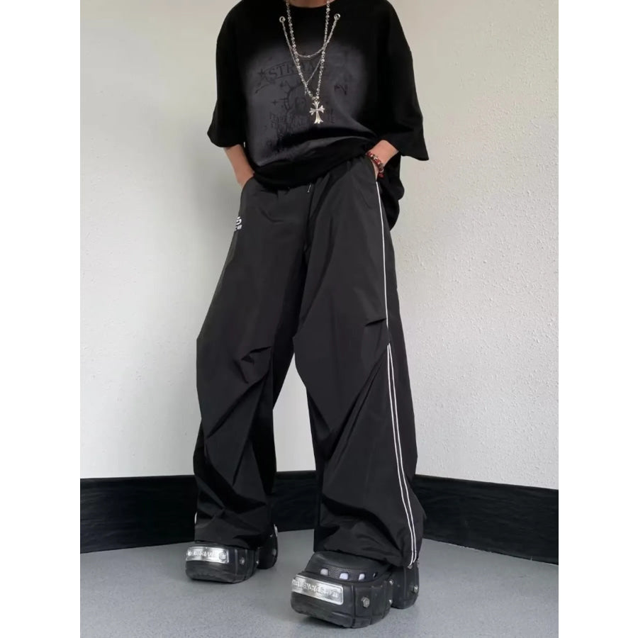 Men’s Striped Wide Leg Pants Apparel and Accessories