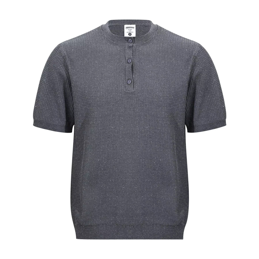 Men’s Textured Knit Short Sleeve Top Grey / M Apparel and Accessories