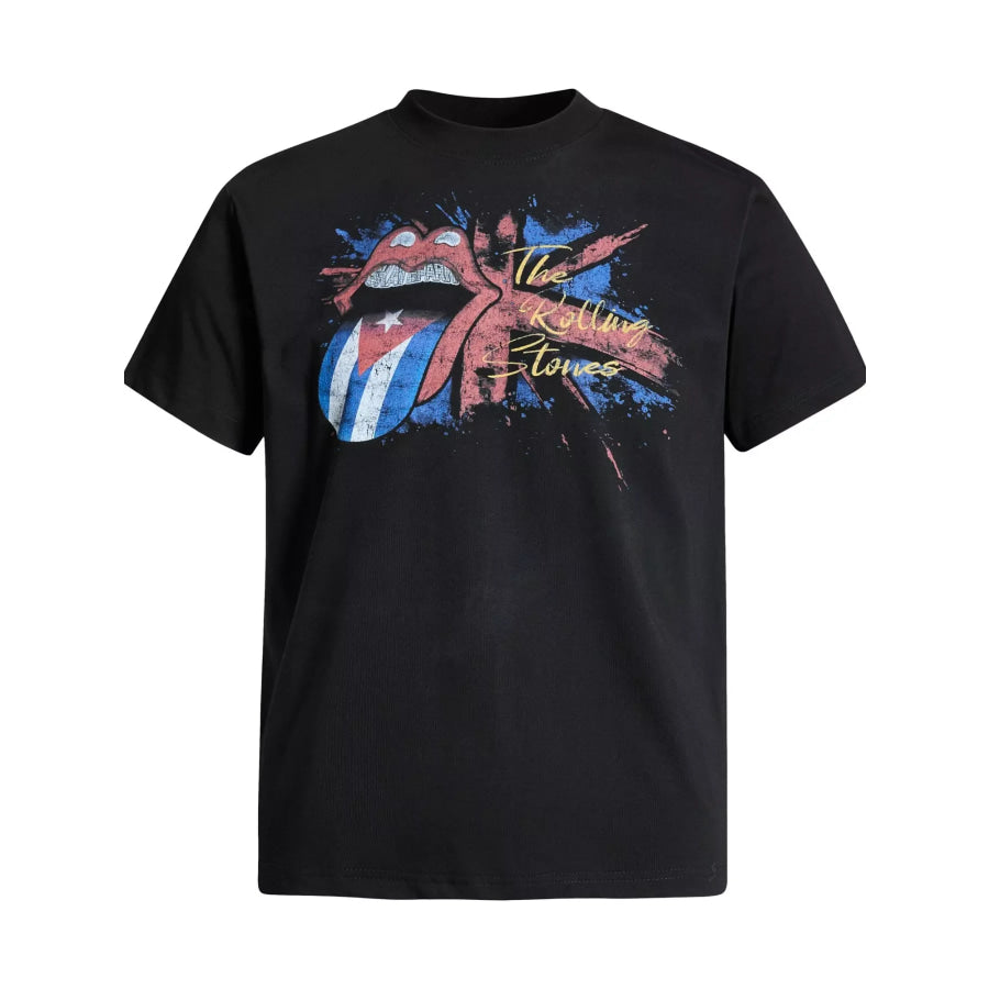 Men’s The Rolling Stones Tongue Graphic T-Shirt Black / S Apparel and Accessories