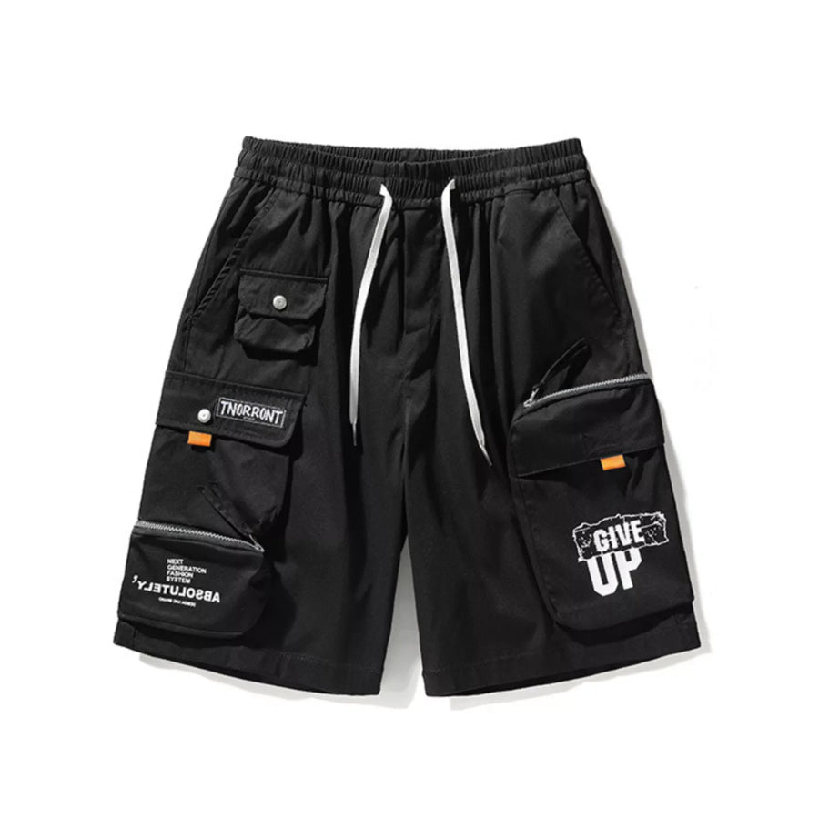 Men’s Urban Style Multi-Pocket Cargo Shorts Black / M Apparel and Accessories