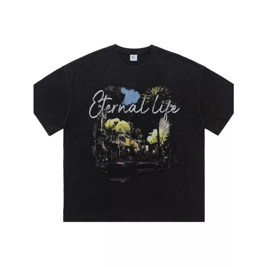 Men’s Vintage Graphic Half Sleeve T-Shirt Apparel and Accessories