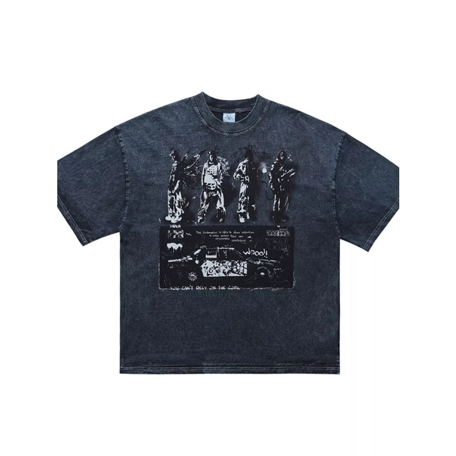 Men’s Vintage Graphic Round Neck T-Shirt Apparel and Accessories
