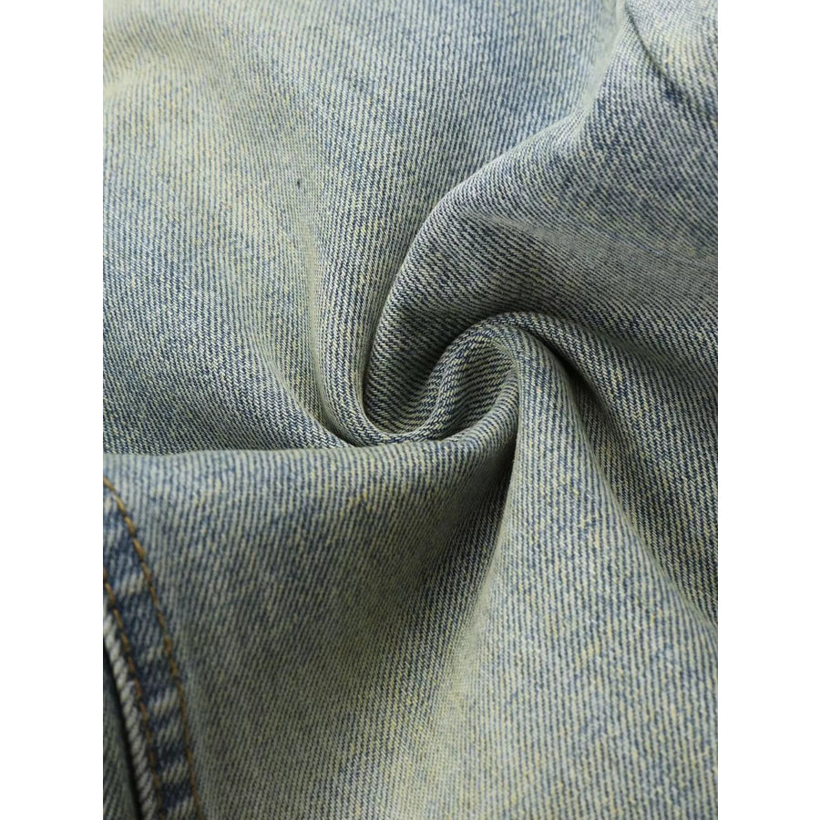 Men’s Vintage Wash Wide Leg Jeans Apparel and Accessories