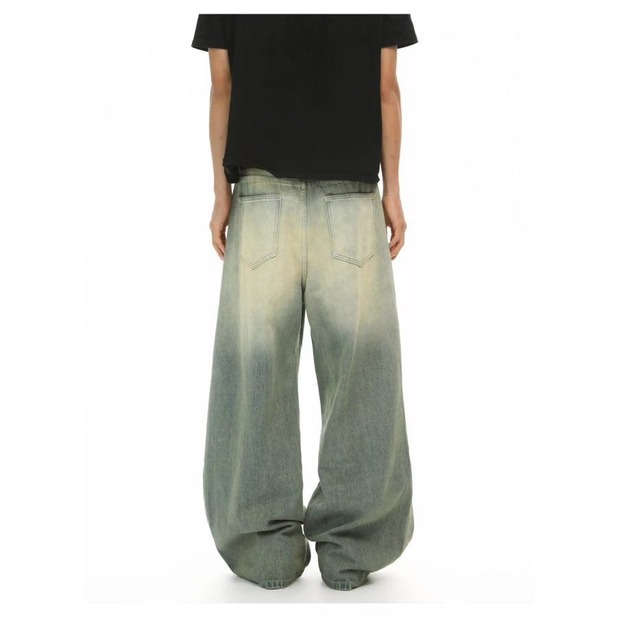 Men’s Vintage Wash Wide Leg Jeans