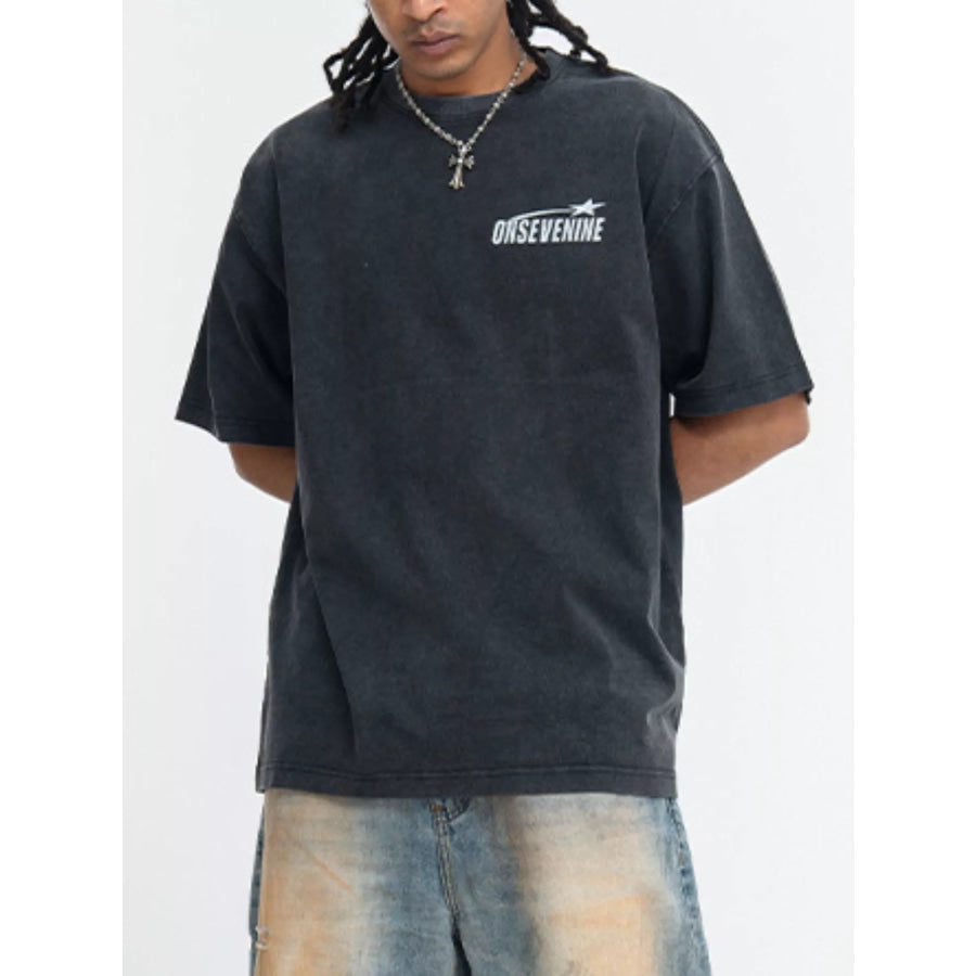 Men’s Vintage Washed Graphic T-Shirt Black / S Apparel and Accessories
