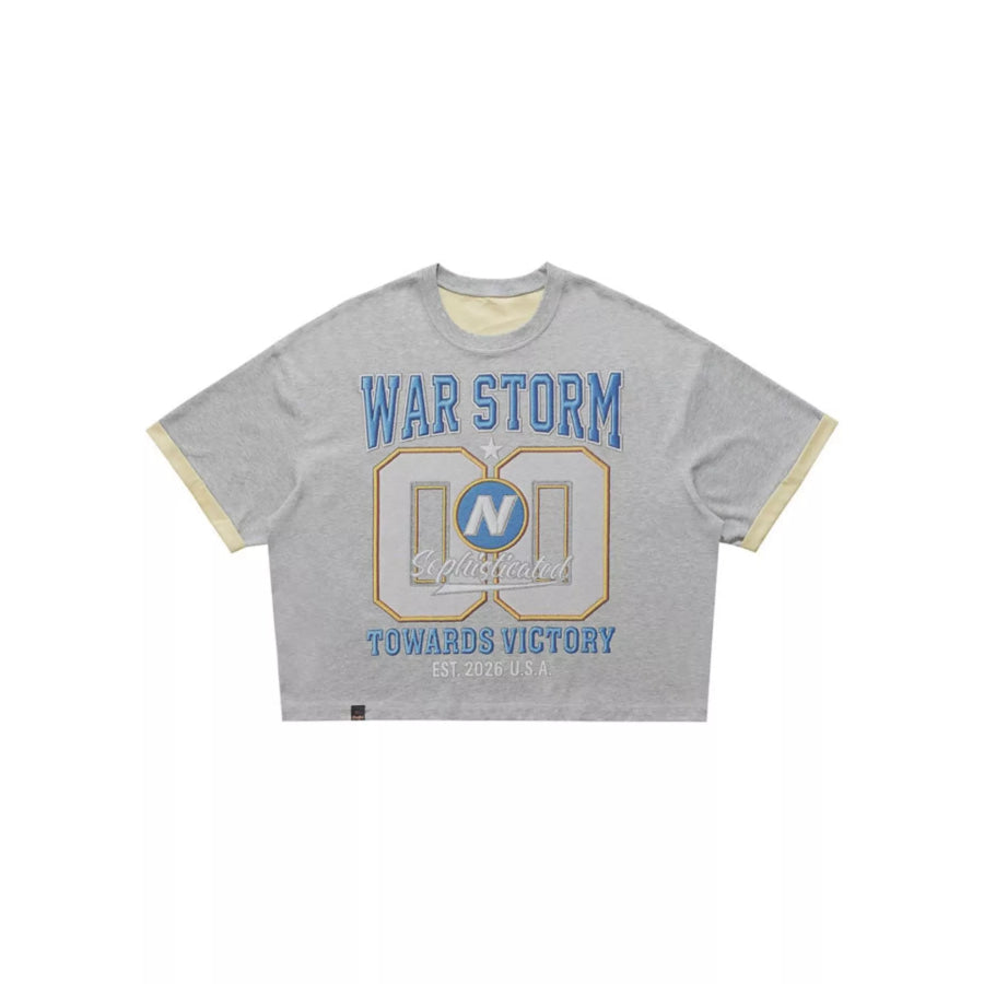 Men’s War Storm Graphic Round Neck T-Shirt Apparel and Accessories