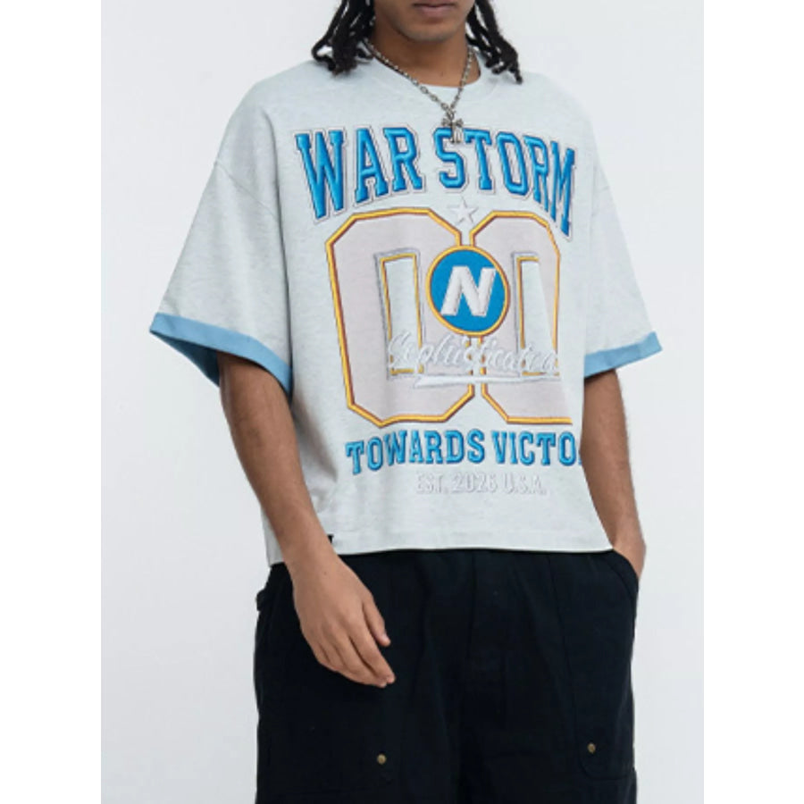 Men’s War Storm Graphic Round Neck T-Shirt Apparel and Accessories