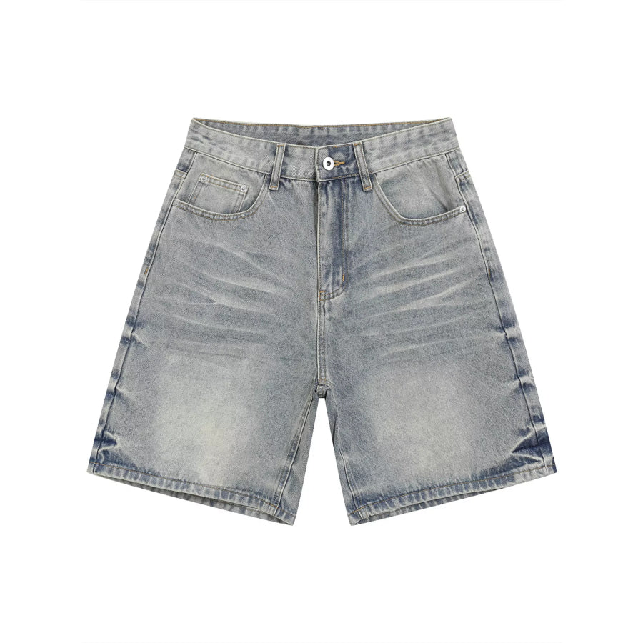 Men’s Wash Relaxed Fit Denim Shorts Apparel and Accessories