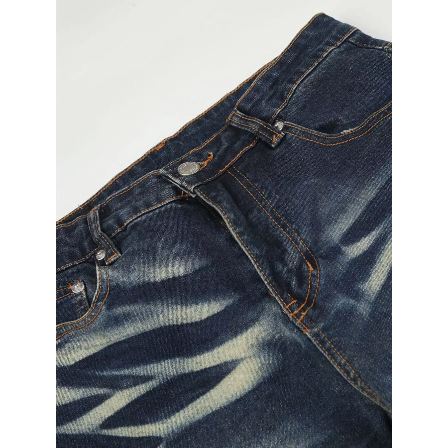 Men’s Washed Flare Jeans Apparel and Accessories