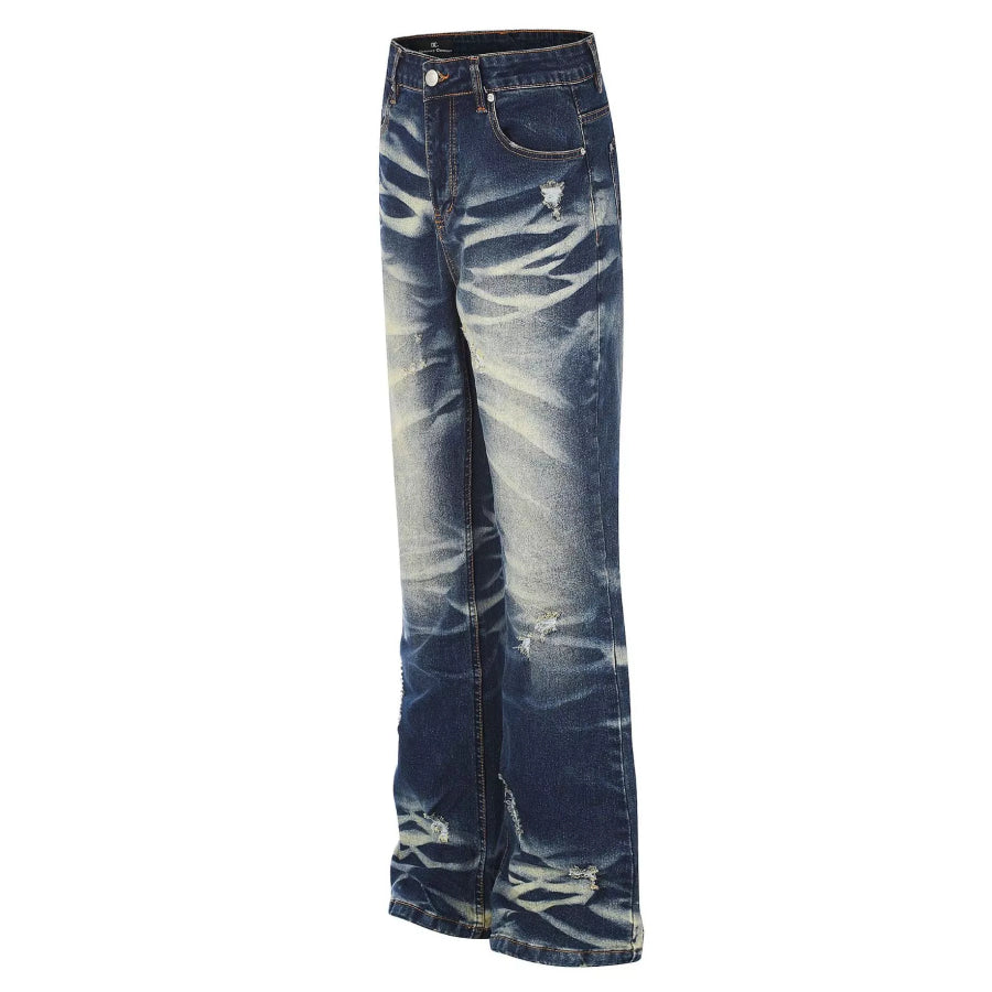 Men’s Washed Flare Jeans Apparel and Accessories