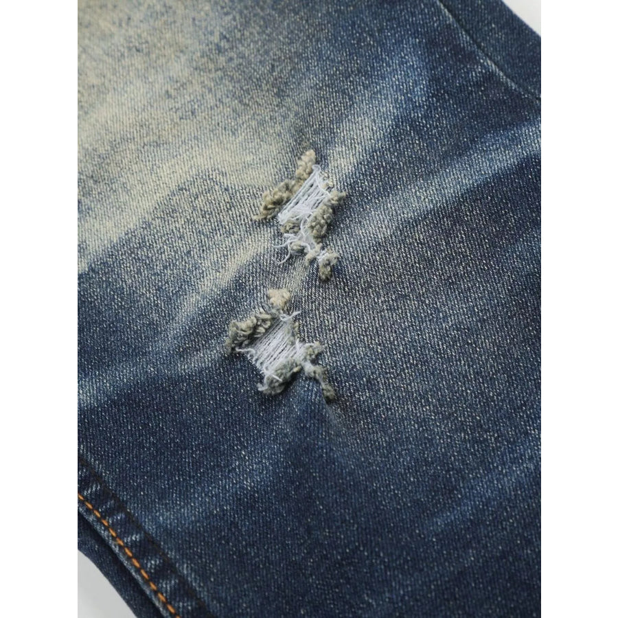 Men’s Washed Flare Jeans Apparel and Accessories