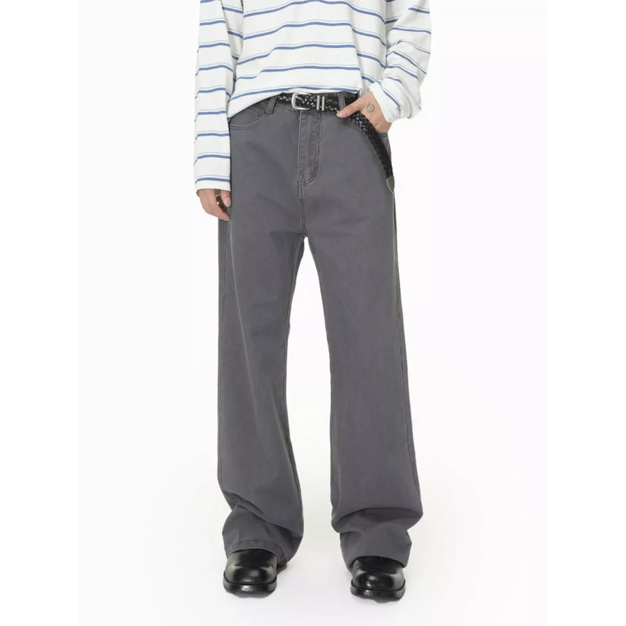 Men’s Washed Loose Fit Jeans Apparel and Accessories
