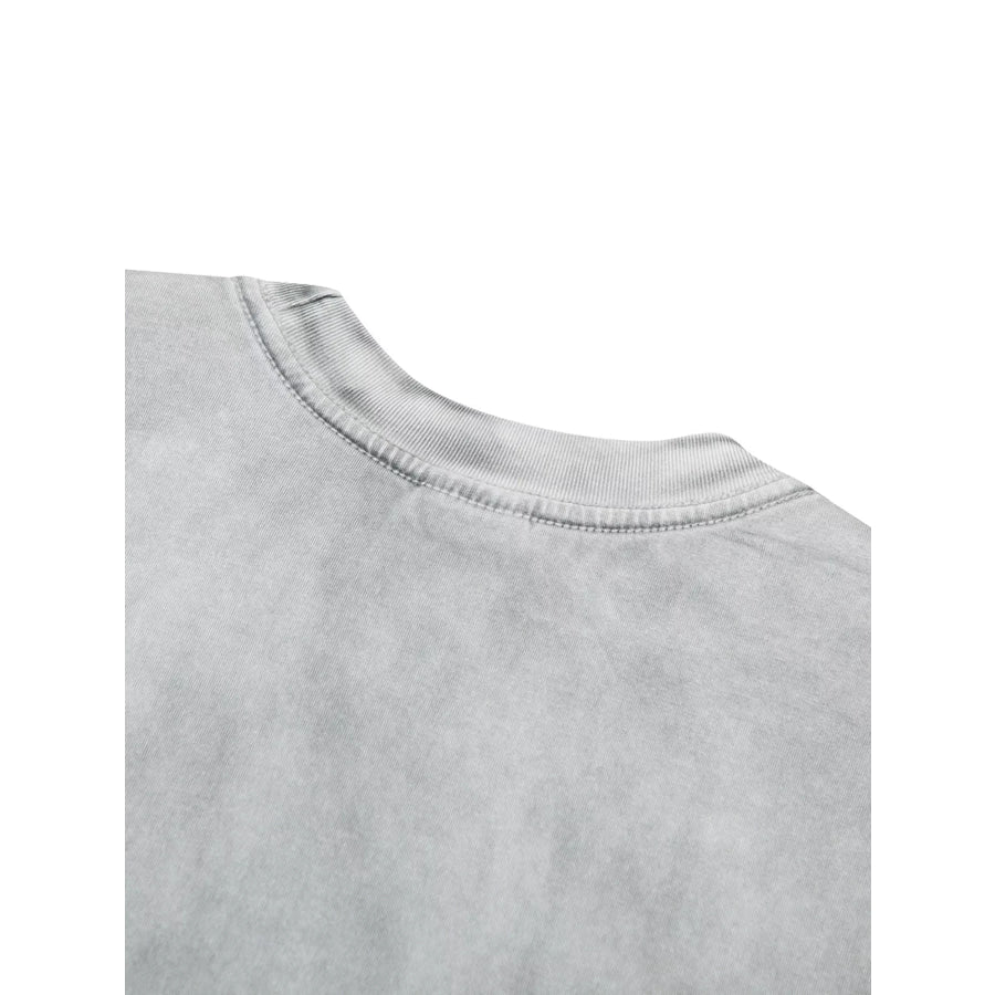 Men’s Washed Round Neck Short Sleeve T-Shirt