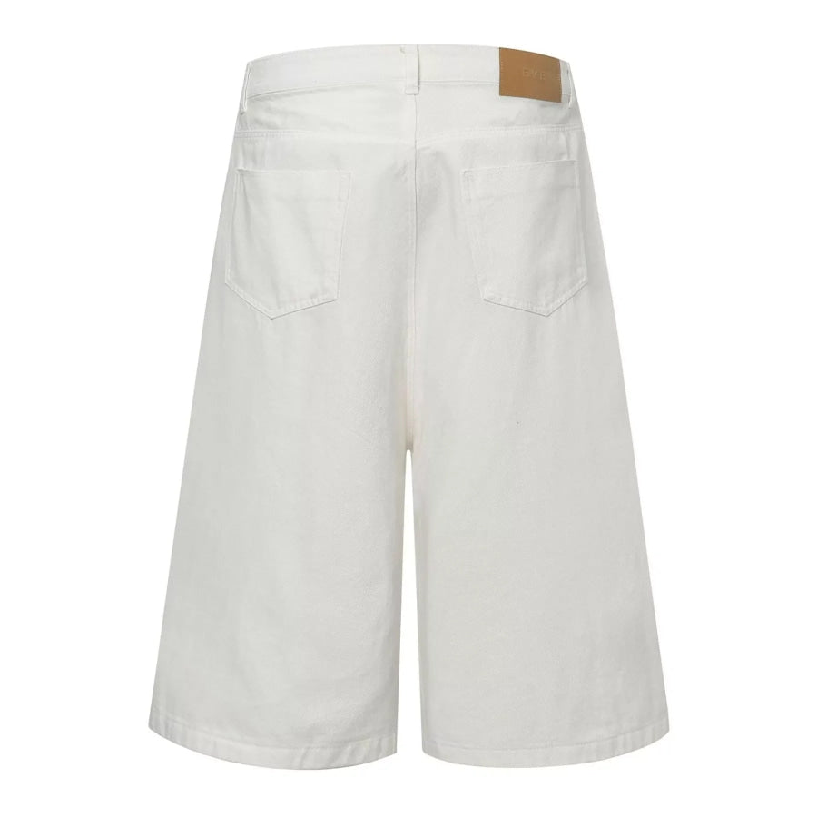 Men’s Washed Wide Leg Capris Apparel and Accessories