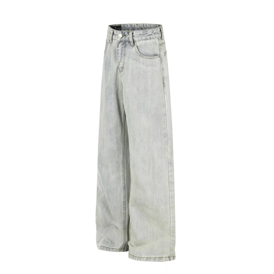 Men’s Washed Wide Leg Jeans Apparel and Accessories
