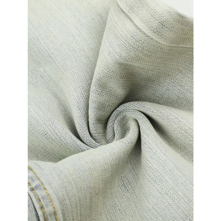 Men’s Washed Wide Leg Jeans Apparel and Accessories