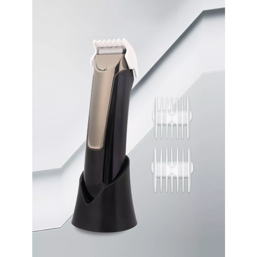 Men’s Waterproof Electric Trimmer with LCD & Dock Charging Black / ONESIZE Apparel and Accessories