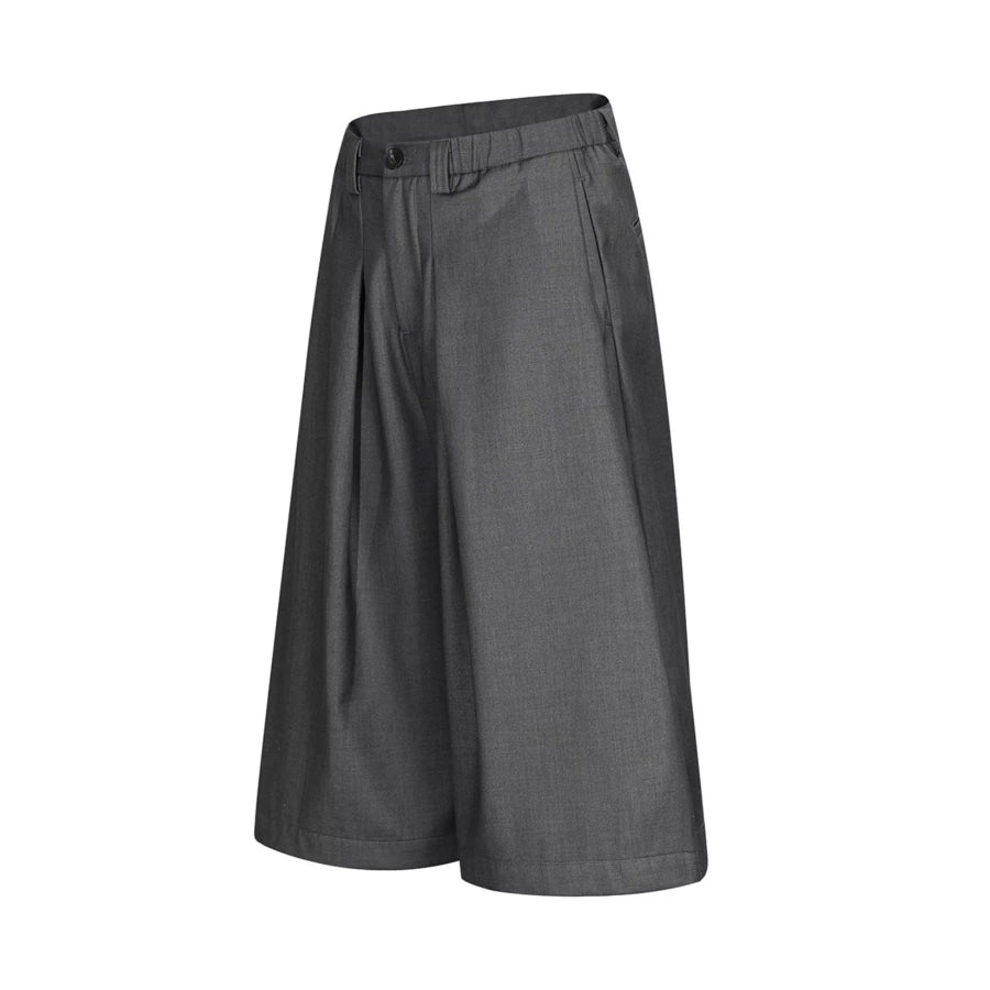 Men’s Wide Leg Capris Grey / S Apparel and Accessories