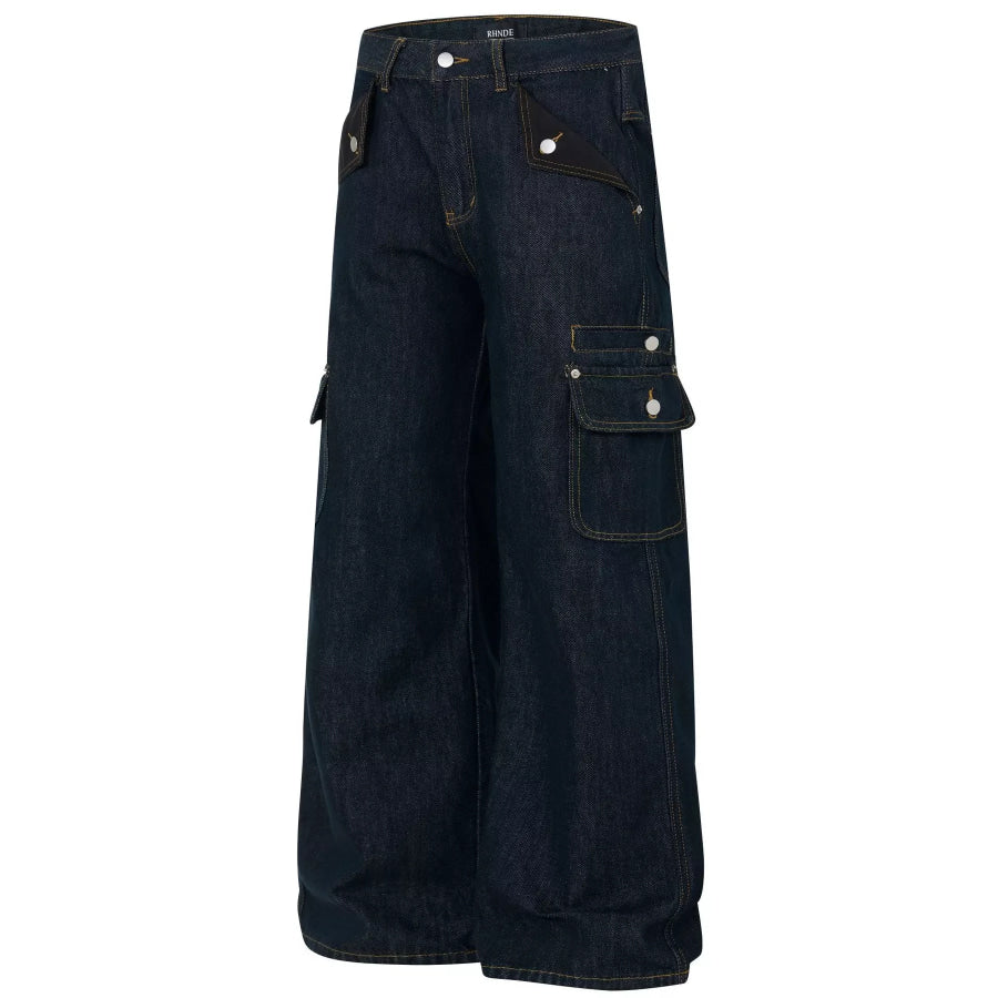 Men’s Wide-Leg Cargo Jeans Apparel and Accessories