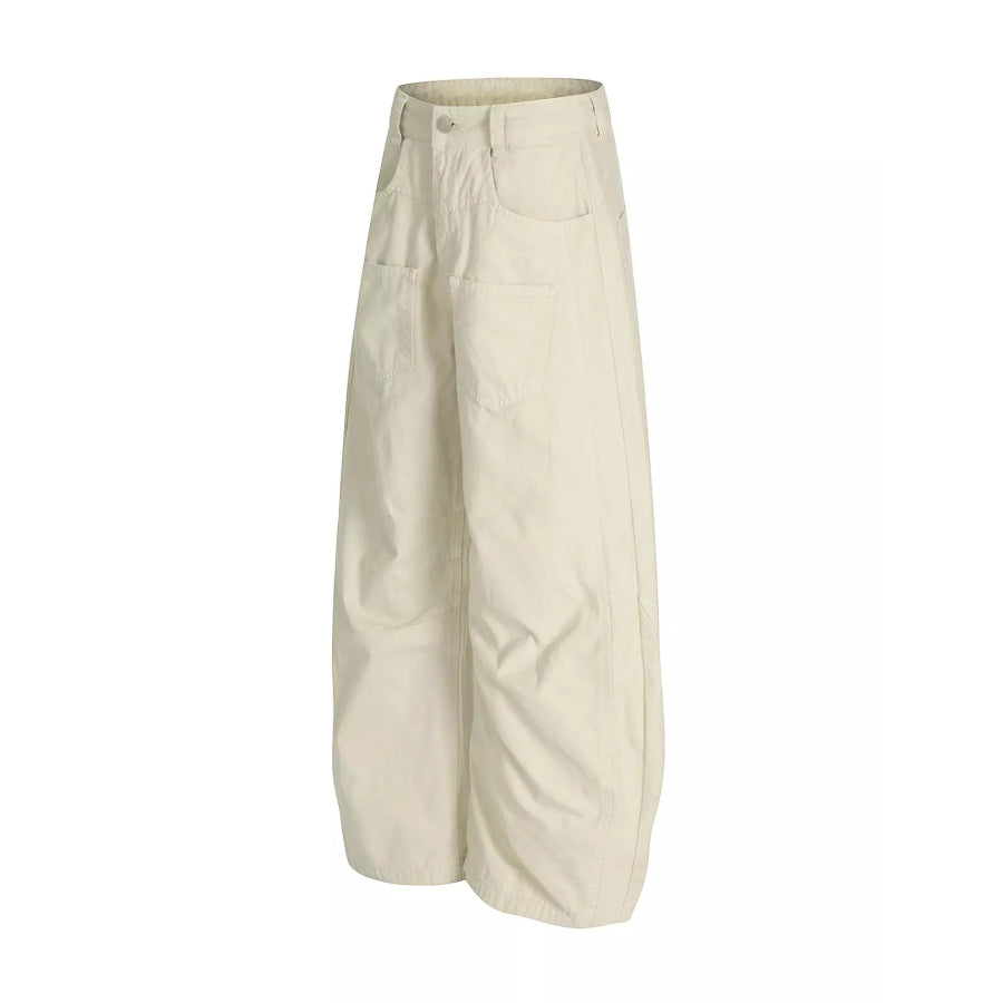 Men’s Wide Leg Cargo Pants Apricot / S Apparel and Accessories