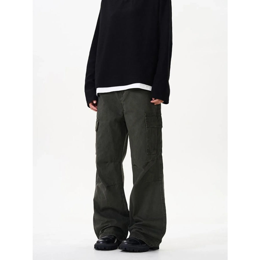 Men’s Wide Leg Cargo Pants Apparel and Accessories