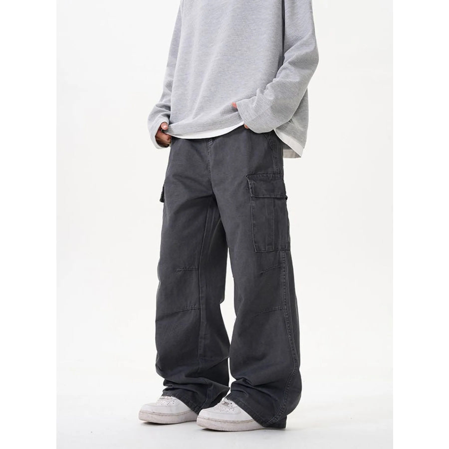 Men’s Wide Leg Cargo Pants Apparel and Accessories