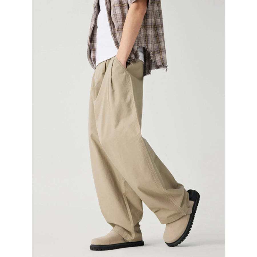 Men’s Wide Leg Casual Pants Apparel and Accessories