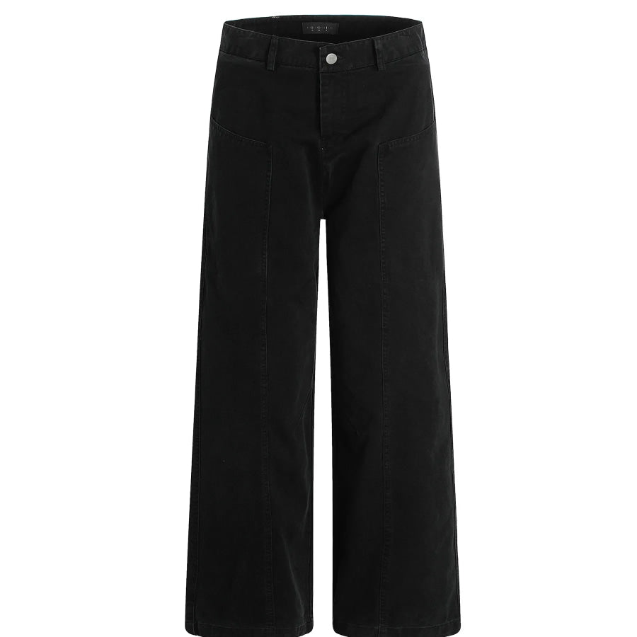 Men’s Wide Leg Casual Pants Black / S Apparel and Accessories