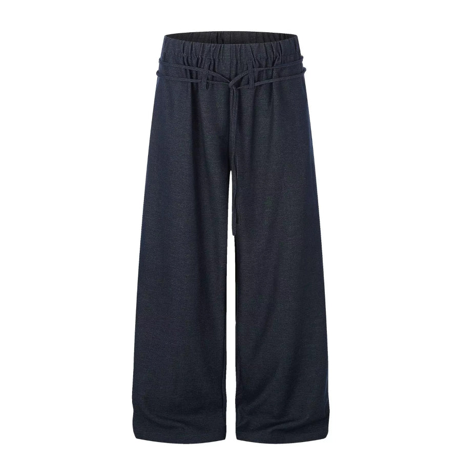 Men’s Wide-Leg Casual Pants Blue / S Apparel and Accessories