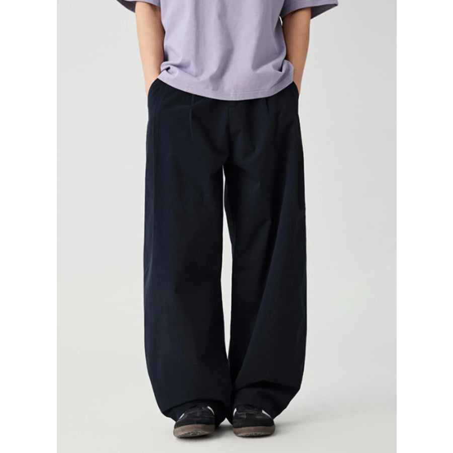 Men’s Wide Leg Casual Pants Dusk Blue / S Apparel and Accessories