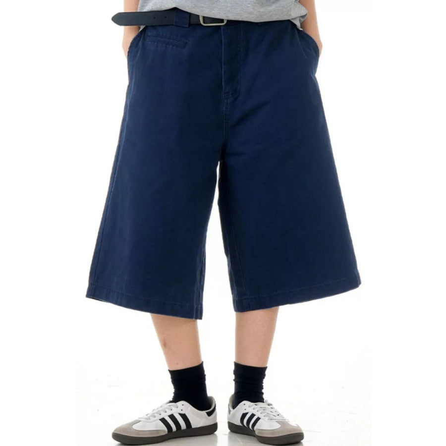 Men’s Wide-Leg Casual Shorts Navy Blue / S Apparel and Accessories