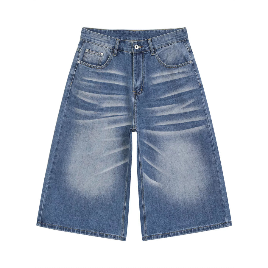 Men’s Wide Leg Cropped Jeans Blue / S