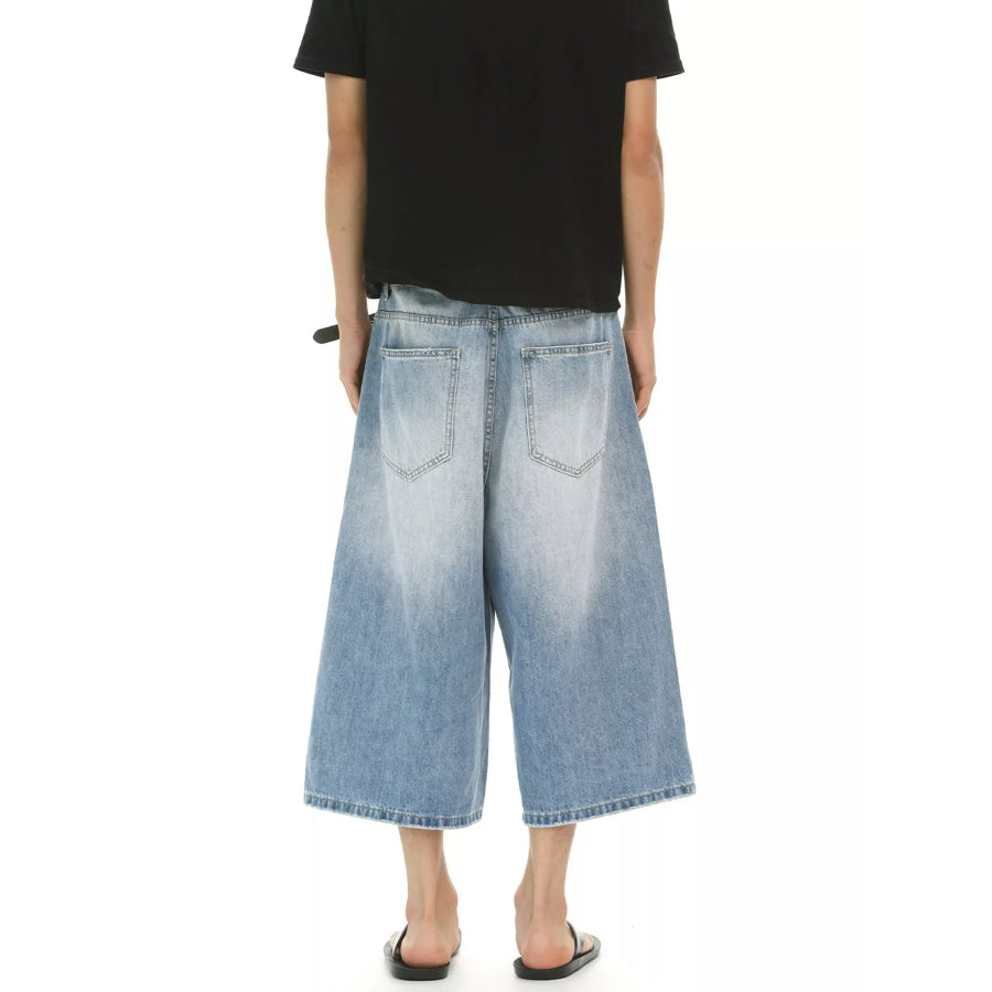 Men’s Wide Leg Cropped Jeans