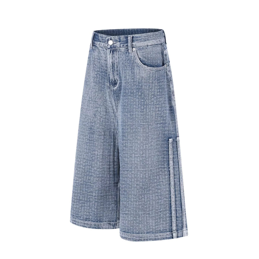 Men’s Wide Leg Denim Capris Apparel and Accessories