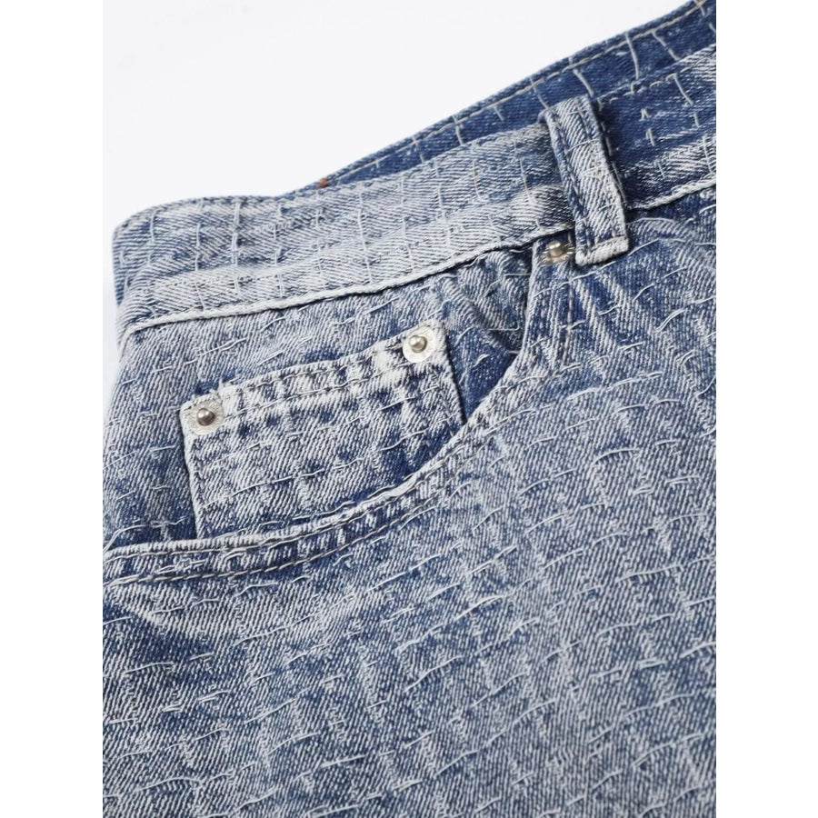 Men’s Wide Leg Denim Capris Apparel and Accessories